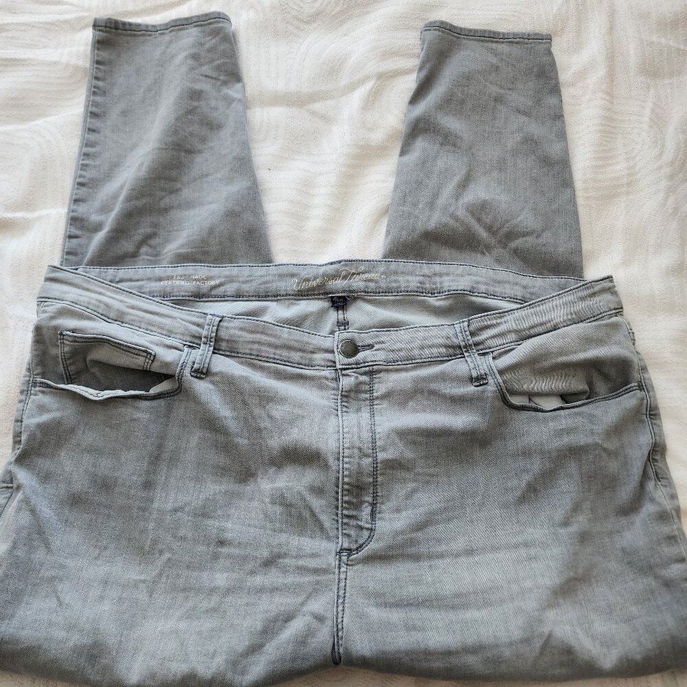 USED Universal Thread Plus Size High Rise Skinny Jeans - 24 Gray wash
